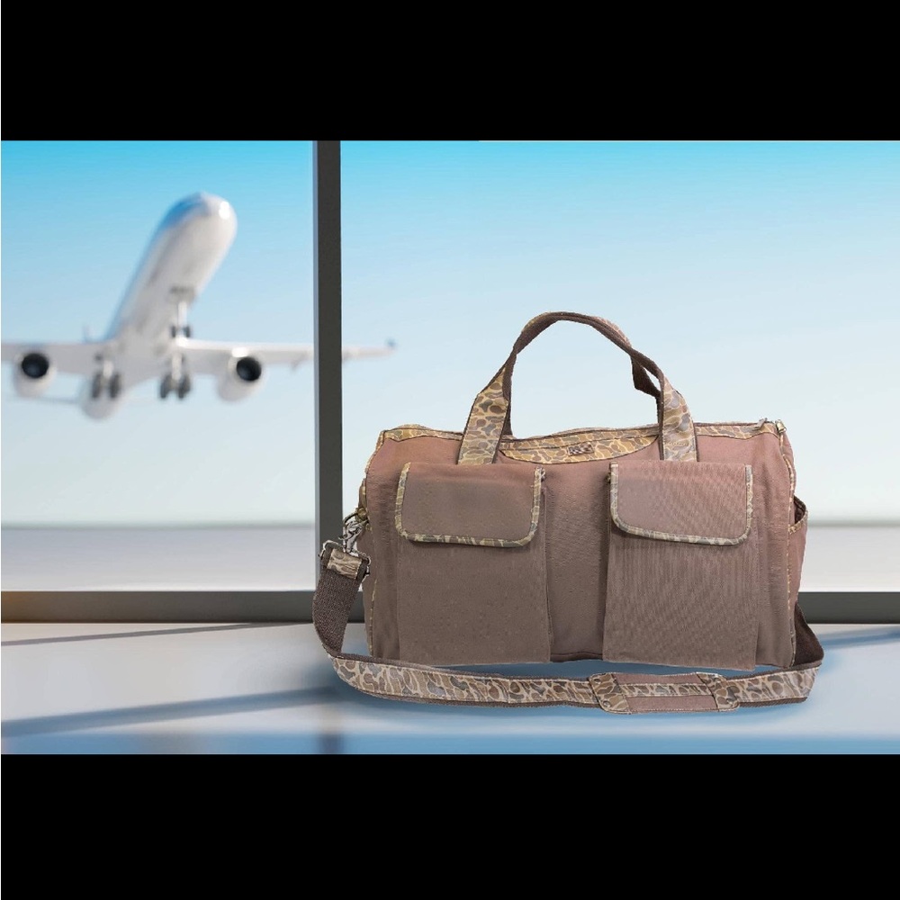 Zep-Pro Brown Tan Shot Shell Brown Waxed Canvas Old School Camo Weekender Bag